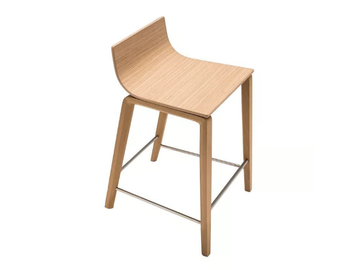 LINEAL BQ0638/BQ0639 - Oak barstool by Andreu World - view 3